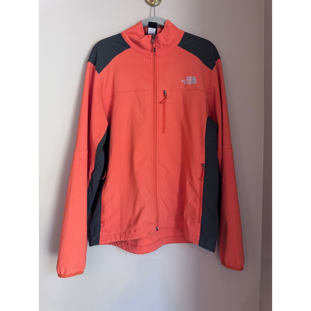 The North Face Men Softshell Jacket Orange Grey Apex Bionic ARDG Full Zip L